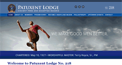 Desktop Screenshot of patuxentlodge218.org