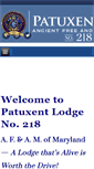Mobile Screenshot of patuxentlodge218.org